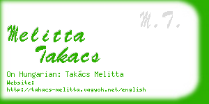 melitta takacs business card