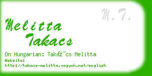 melitta takacs business card